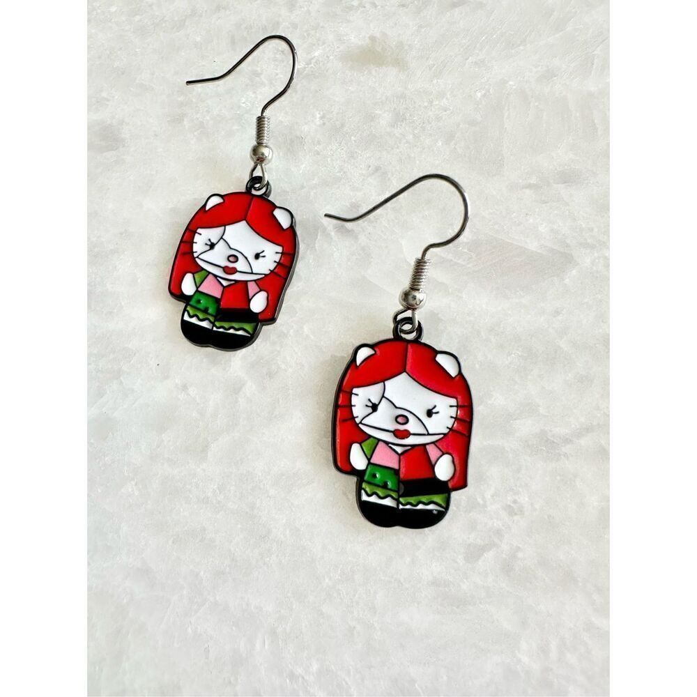 Hello Kitty Halloween nightmare before Christmas Sally￼ dangle earrings